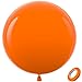 Bezente Orange Giant Balloons 36 Inch 8 Pack Jumbo Large Round Light Orange Latex Balloon for Photo Shoot Birthday Graduation Bridal Shower Halloween Party Decorations - Image 2