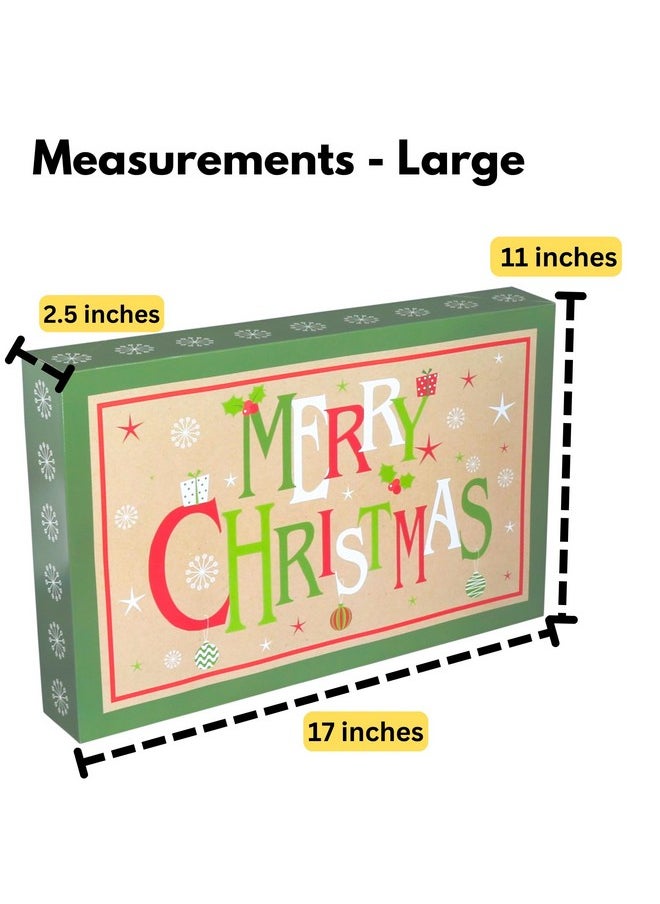 Iconikal Christmas Holiday Kraft Gift Boxes, 3 Sizes, 10-Pack  - Image 4