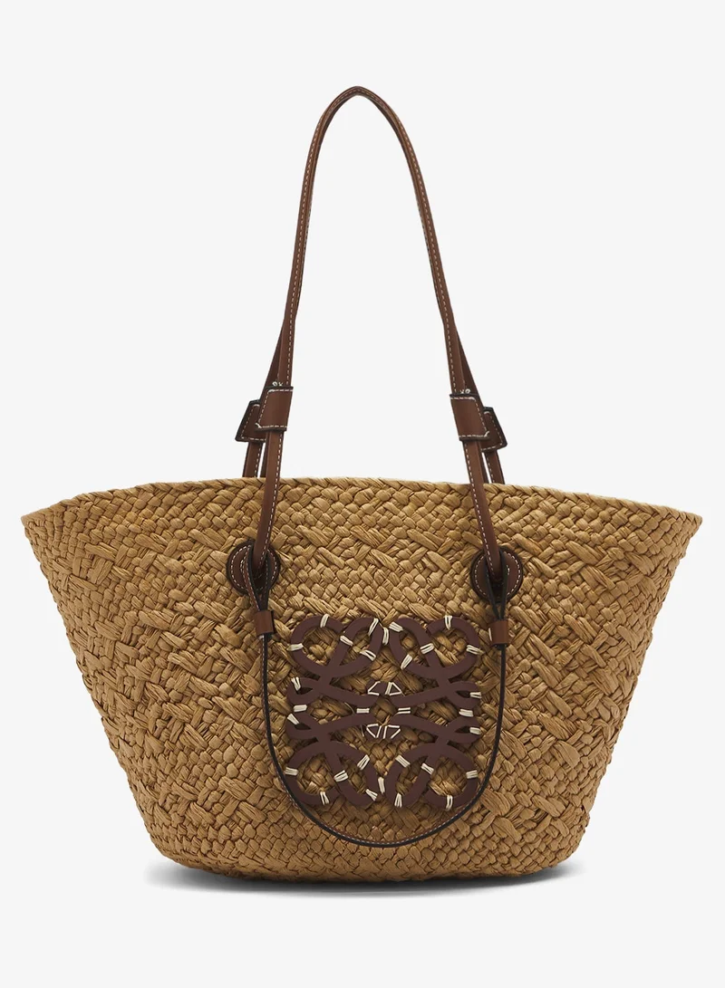 ELLA Raffia Structured Tote Bag