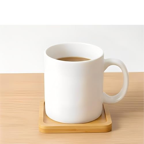 EHR Bamboo Coasters Blank Mats for Crafts — 3.54 Inch DIY Mosaic Tile Base, Small Indoor Plant Coasters, Reusable Eco-Friendly Design (10 Pcs Square) - Image 3