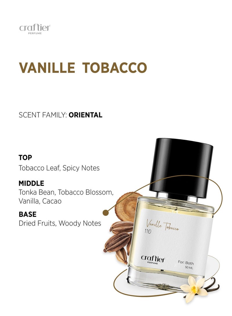 Craftier Perfume VANILLE TOBACO - Inspired of-TOBACO VANILLE, Eau De Parfum for Men & Women - 50ml, Long Lasting Oriental Fragrance Upto 16 Hrs, Travel Size Unisex Perfume - Image 3