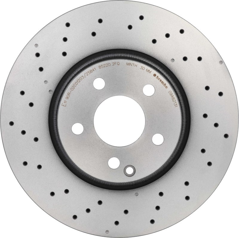 Brembo 09.A621.31 UV Coated vented drilled Front Brake Rotor MERCEDES-BENZ/MERCEDES-BENZ (BBDC) OE# A0004211112 - Image 3