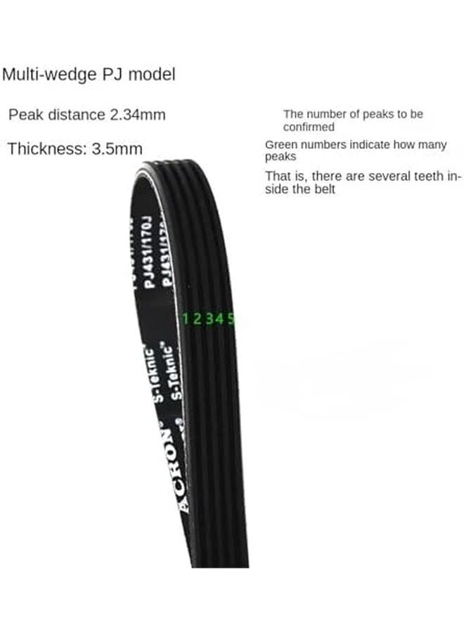 Drive Belt 550J PJ1397 12 Ribs Rubber Conveyor Belt For Motorbike - Image 3