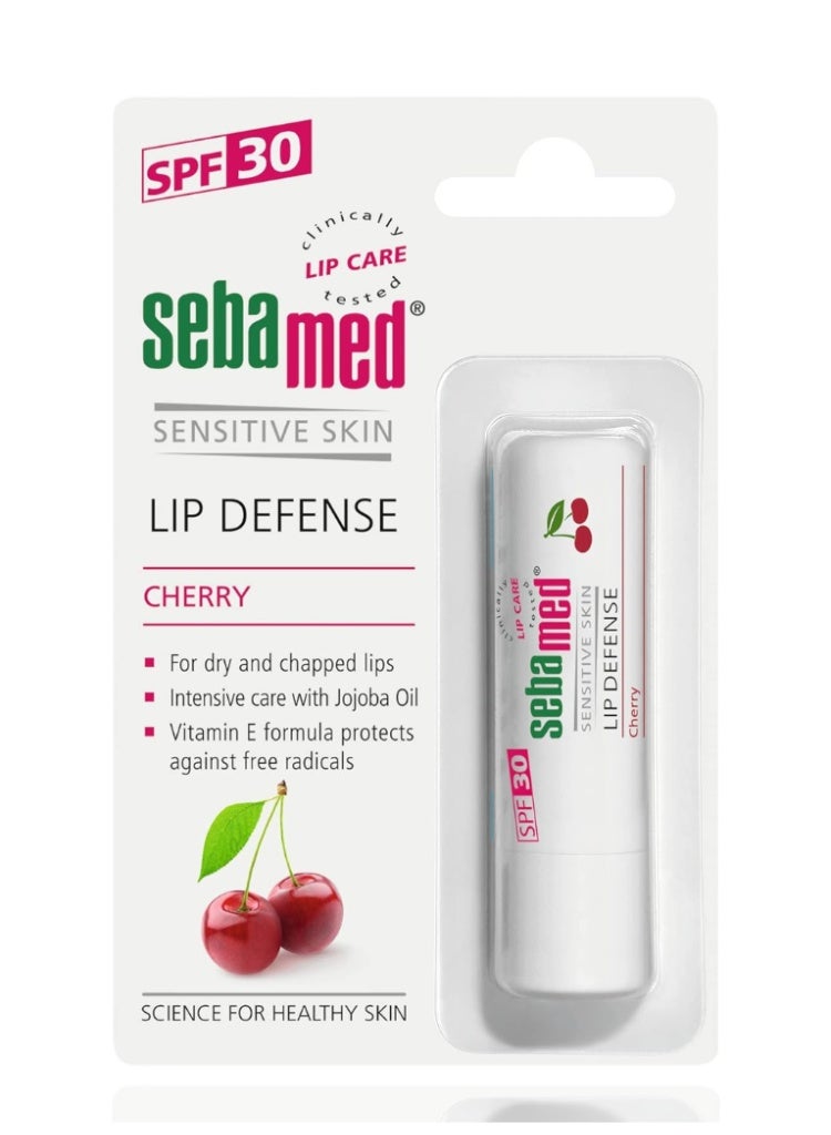 Sebamed Lip Defense Cherry 4.8g – pH 5.5 Moisturizing Lip Balm with SPF Protection - Image 1