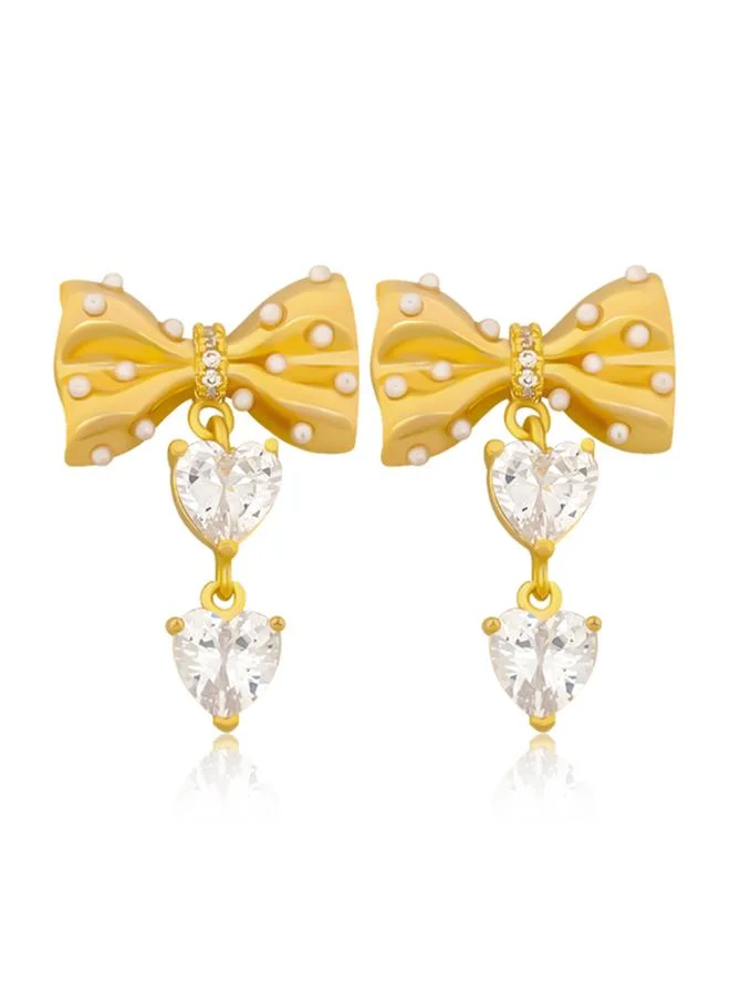 Take Two  Embellished Bow Dangle Earrings for Women | Best Price UAE