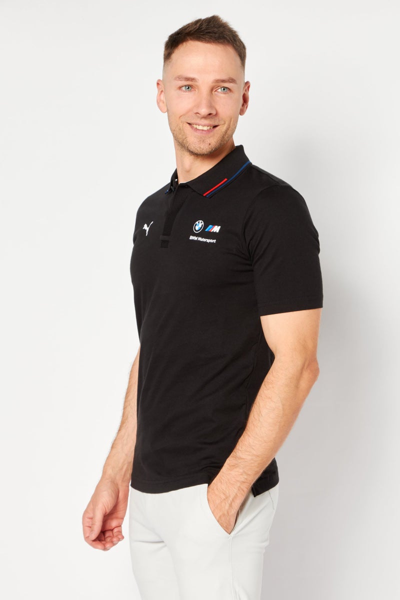 PUMA Men Sportwear Fit Short Sleeve Outdoor Polo Shirt, Black/Combo  - Image 3