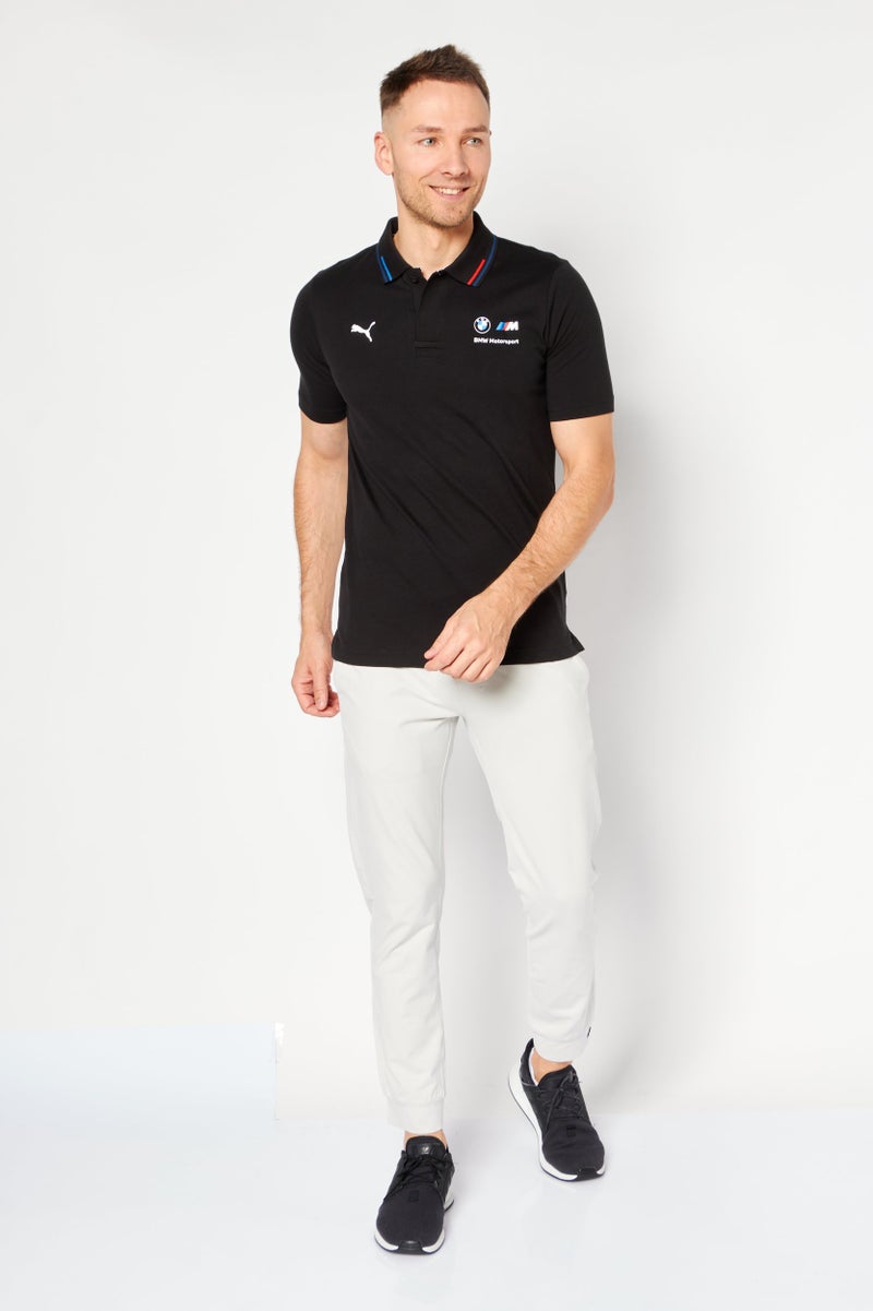 PUMA Men Sportwear Fit Short Sleeve Outdoor Polo Shirt, Black/Combo  - Image 2
