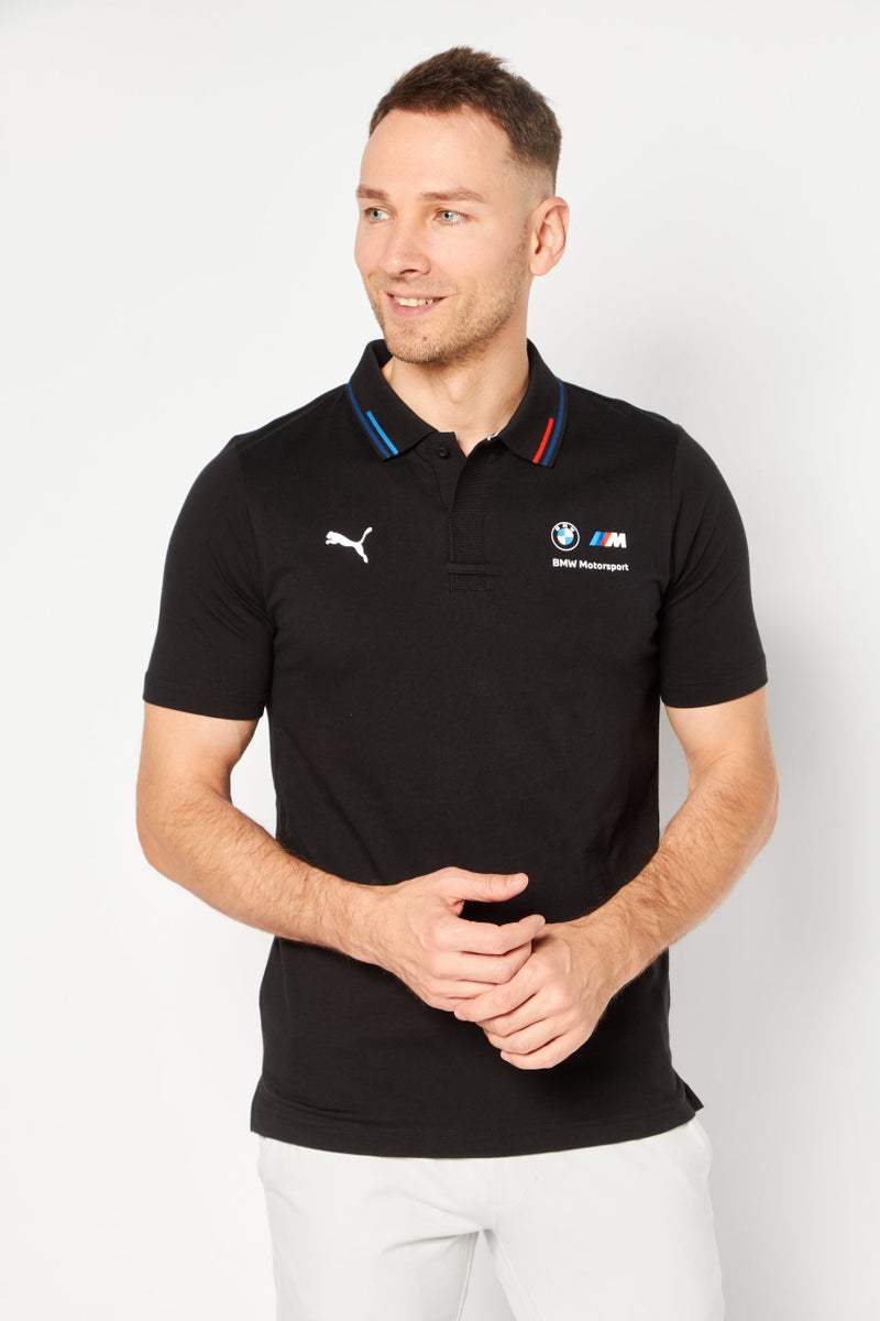 PUMA Men Sportwear Fit Short Sleeve Outdoor Polo Shirt, Black/Combo  - Image 1