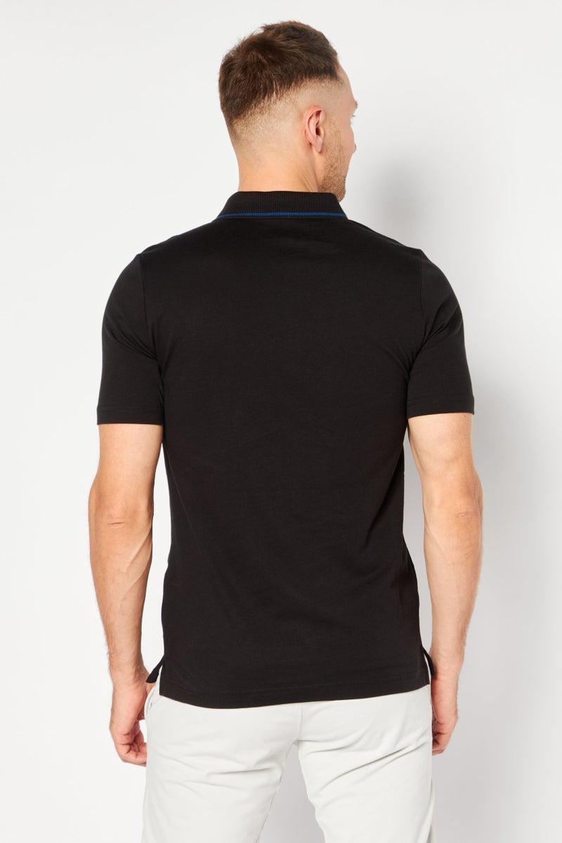 PUMA Men Sportwear Fit Short Sleeve Outdoor Polo Shirt, Black/Combo  - Image 4