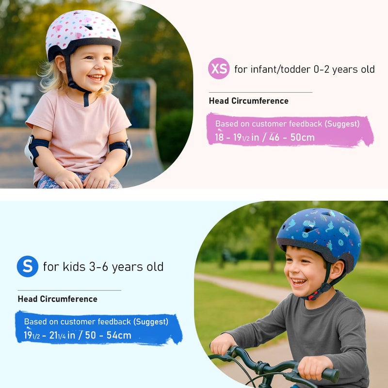 MOUNTALK Toddler Bike Helmet, Adjustable Kids Helmets from Infant/Toddler/Baby to Children Girls and Boys, Age 0-2/1-2 Years Old(Lightning,XS) - Image 2