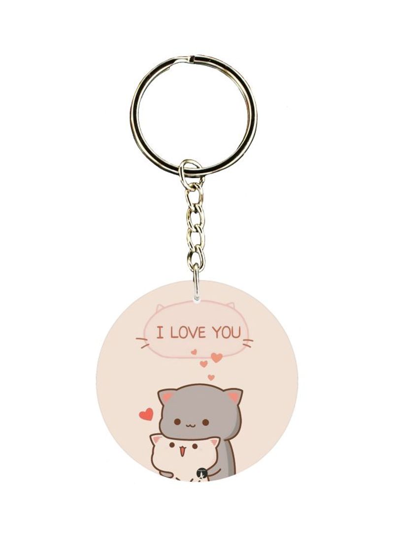 RKN I Love You Printed Keychain 