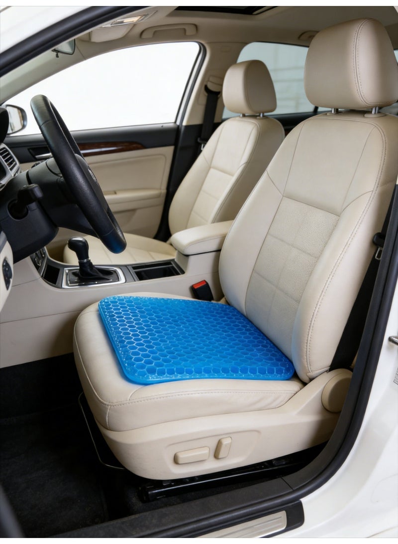 CKIKH gel seat cushion with anti-slip cover, double-layer upgraded thickened design to relieve hip pain, suitable for car seats, office chairs, wheelchairs, etc. - Image 2