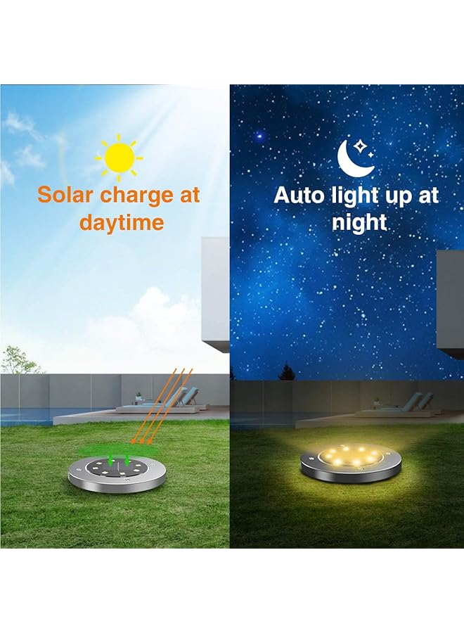 erorex Ankipo Solar Ground Lights For Outdoor Solar Garden Lights Ip65 Waterproof Led Solar Lights Landscape Lighting For Garden Yard Lawn Patio Pathway 8 Pack Warm White - Image 4