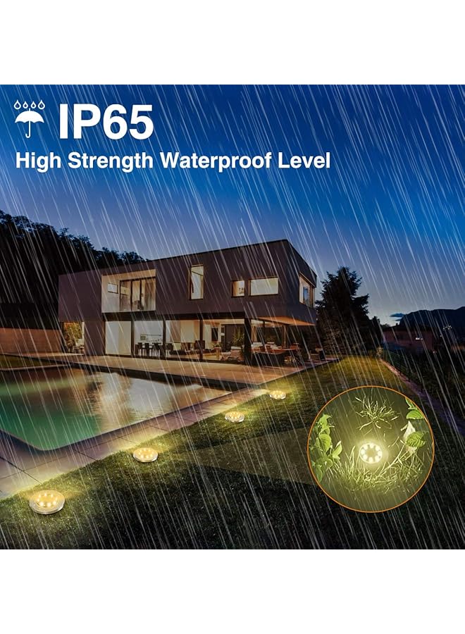 erorex Ankipo Solar Ground Lights For Outdoor Solar Garden Lights Ip65 Waterproof Led Solar Lights Landscape Lighting For Garden Yard Lawn Patio Pathway 8 Pack Warm White - Image 2