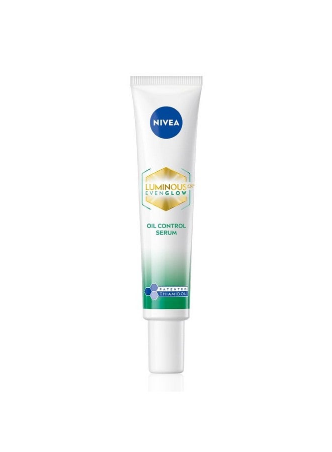 NIVEA Luminous Even Glow Oil Control and Brightening Face Serum with Thiamidol (60X more effective than Vitamin C), Salicylic Acid, Hyaluronic Acid, Green Tree extracts for Dark Spots Reduction & Hydration| For Men and Women | All Skin Types 40ml - Image 1