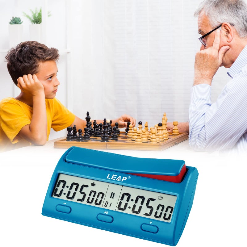 LEAP Chess Clock Advanced Digital Chess Timer with 7 Type 38 Timing Set Modes Including Single or Multi Period Countdown Restricted Moves or Time Function - Image 4