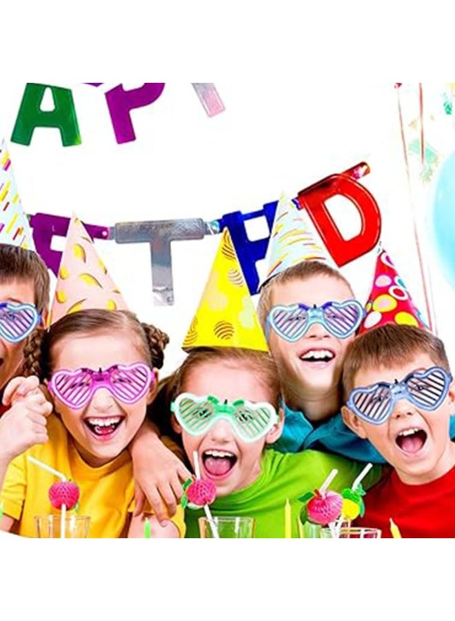 JZS Light-up LED Glasses, 5 Pack Glasses Heart Shape Toys Party Favors Glow In The Dark Party Favors Supplies - Image 5