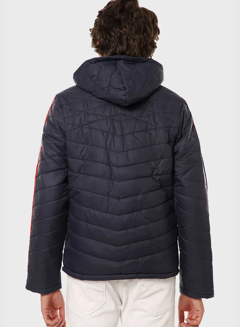 Campus Sutra Hoodie Quilted Jacket