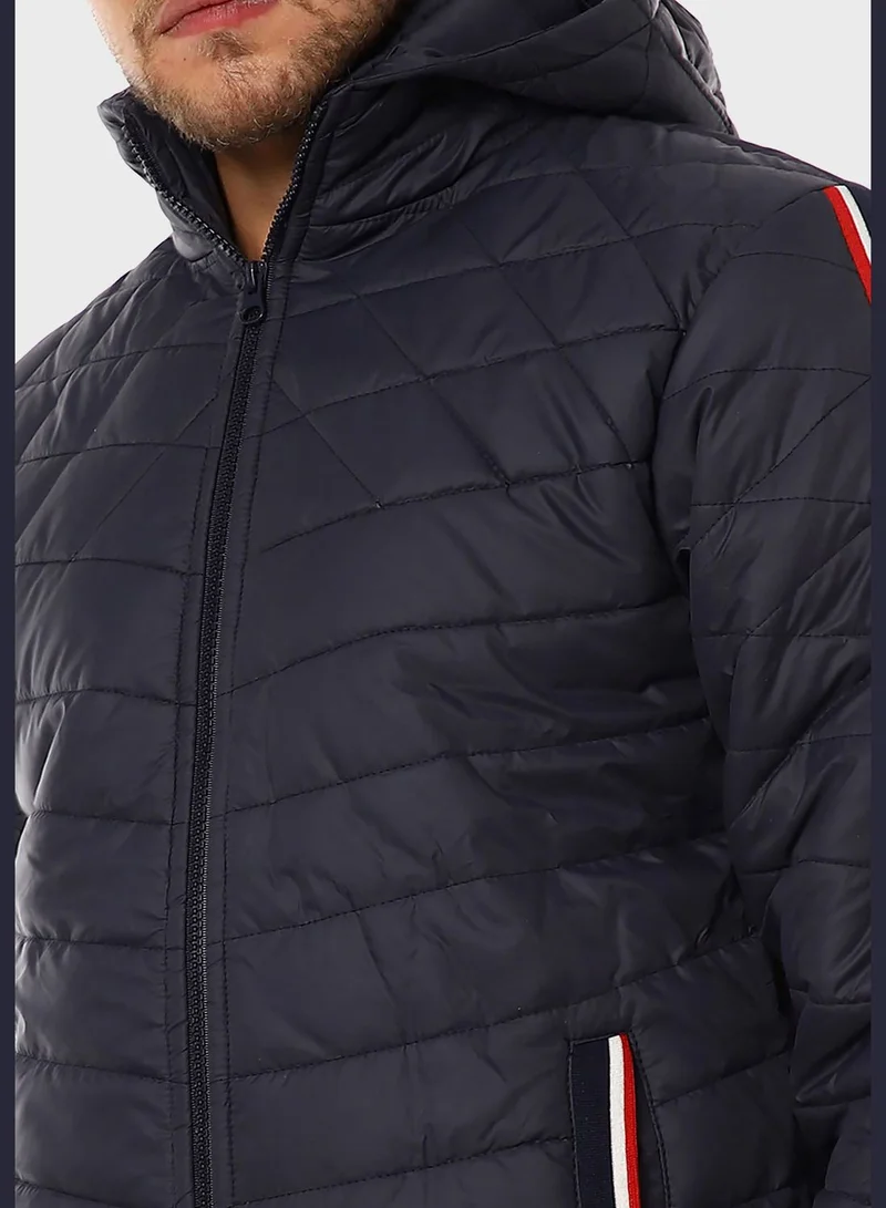 Campus Sutra Hoodie Quilted Jacket