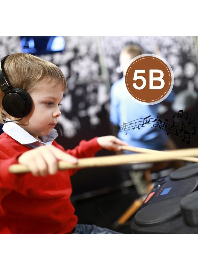 Lukmaa 24 Pairs 5B Drum Sticks Triangular Wood Tip Long Maple Drumsticks Classic Drumsticks Musical Instrument Percussion Accessories for Adults Kids - Image 5
