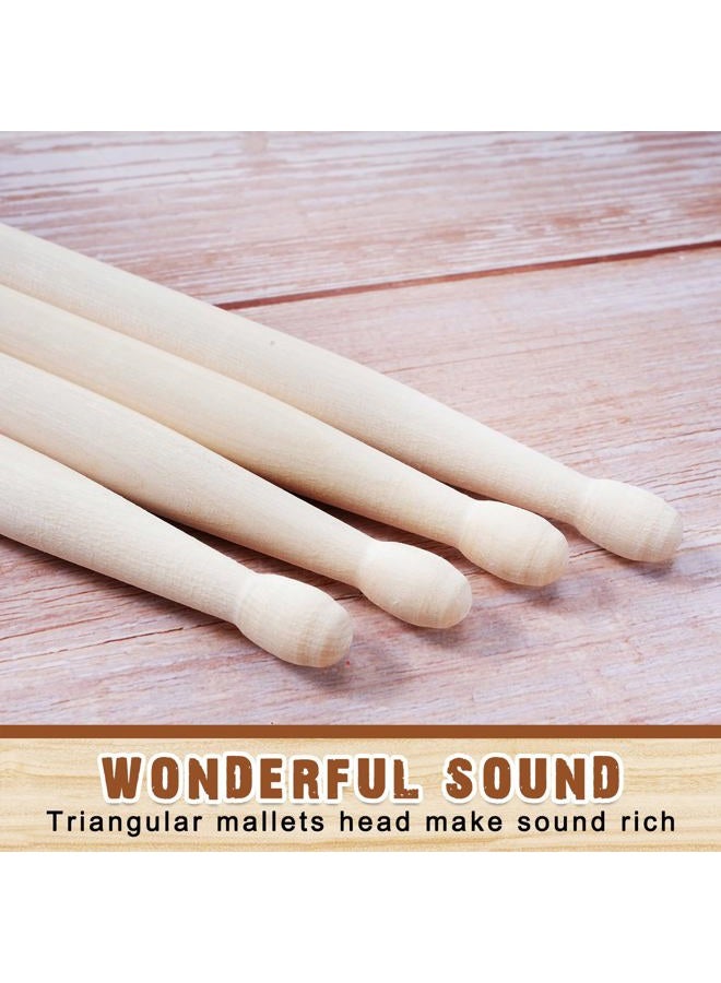 Lukmaa 24 Pairs 5B Drum Sticks Triangular Wood Tip Long Maple Drumsticks Classic Drumsticks Musical Instrument Percussion Accessories for Adults Kids - Image 3
