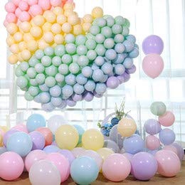 Evisha 50 pcs Mix Multicolour Pastel Colour 12" Balloons - Image 1