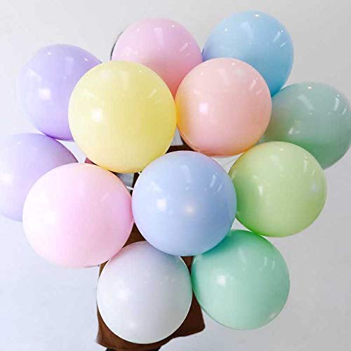 Evisha 50 pcs Mix Multicolour Pastel Colour 12" Balloons - Image 3