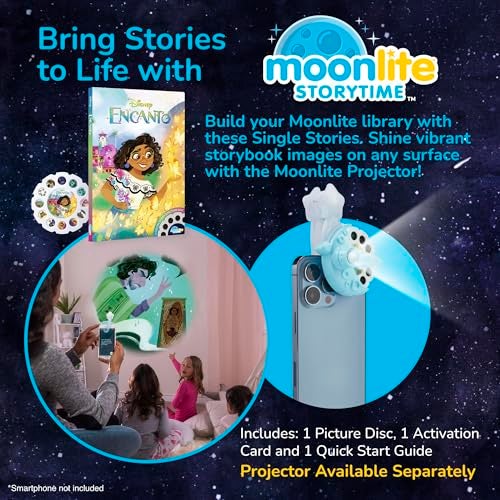 Moonlite Storytime Disneys Encanto Story A Magical Read Together Projector Not Included Single Disc for Kids Toddlers Digital Story Magic Learning Gifts for Kids Ages 1 Year and Up - Image 5