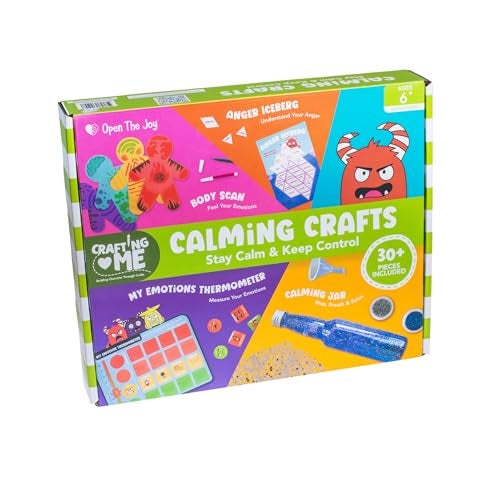 Open The Joy Calming Crafts Kit for Kids Mindfulness Art Activities DIY Stress Relief Projects and Sensory Play for Emotional Wellness Ages 4 and Up - Image 1