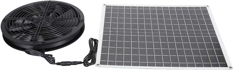Solar Powered Ventilation Fan 20W ABS Blades 25cm Airflow For Chicken Coop Barn Greenhouse - Image 3