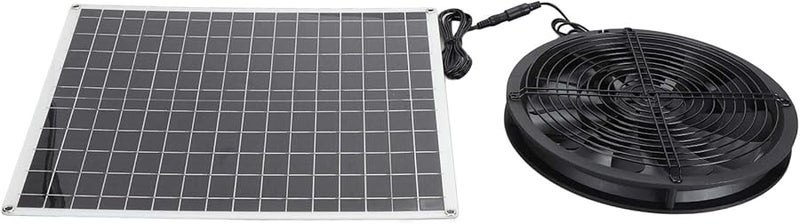 Solar Powered Ventilation Fan 20W ABS Blades 25cm Airflow For Chicken Coop Barn Greenhouse - Image 5