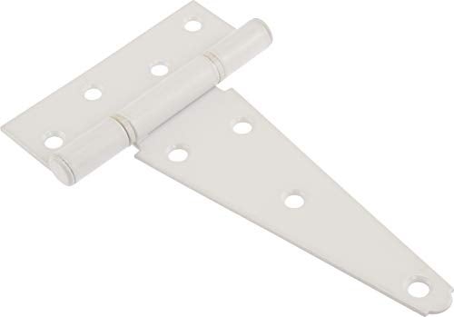 Hardware Essentials 853378 Heavy Duty T-Hinges - White 6" 2-Pack - Image 4
