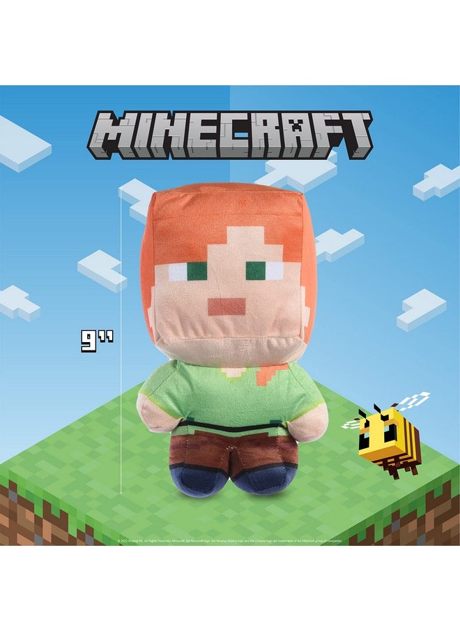 MINECRAFT Minecraft for Pets 9" Alex Figure Plush Squeak Toy for Dogs | Officially Licensed Mojang Studios Pet Products | Alex Miner Plush Dog Toy with Squeaky, Gifts for Kids Who Love Video Games  - Image 5