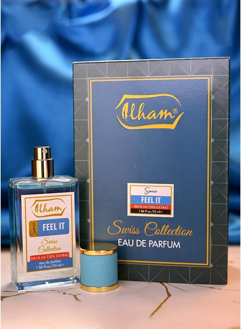 ILHAM PERFUMES سويس فيل إت (50 مل + 5 مل) 10% إضافي 55 مل عطر للرجال - Image 1