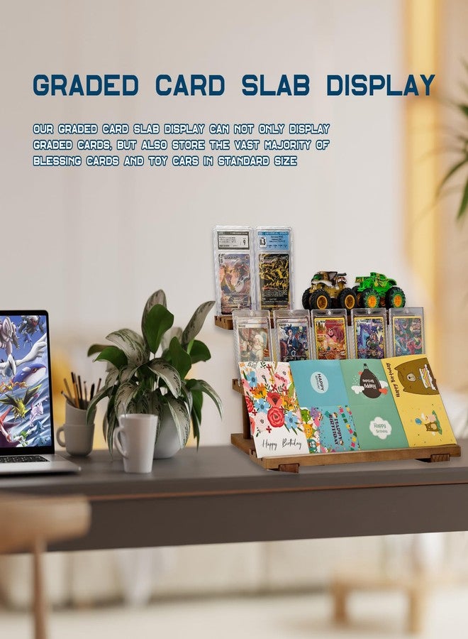 AAiphuwew Graded Card Slab Display, 3 Tiers Trading Card Display Stand - Compatible with PSA, CGC, BGS Slabs - Image 5