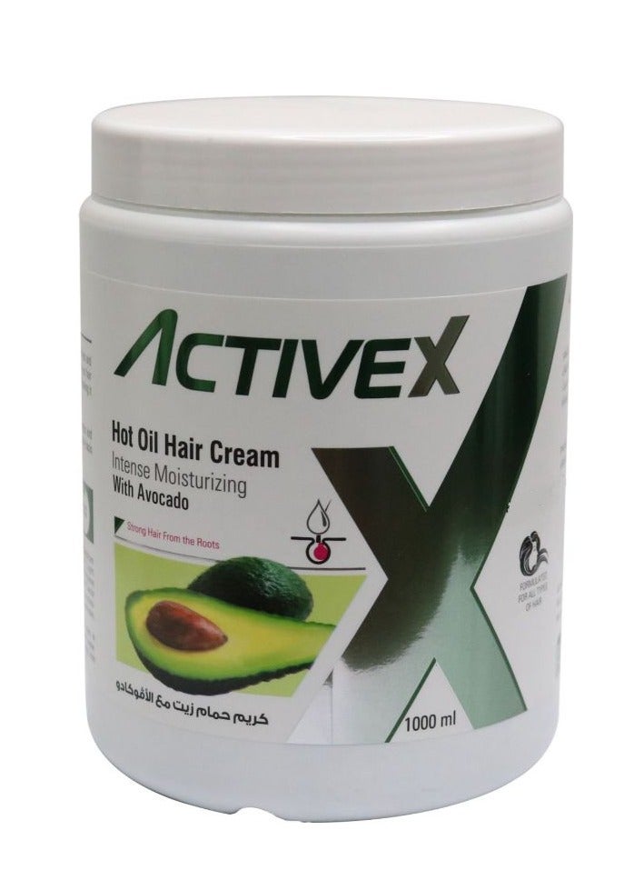 ActiveX Hot Oil Hair Cream 1000 Ml - Avocado | Intense Hydration and Nourishment (New)