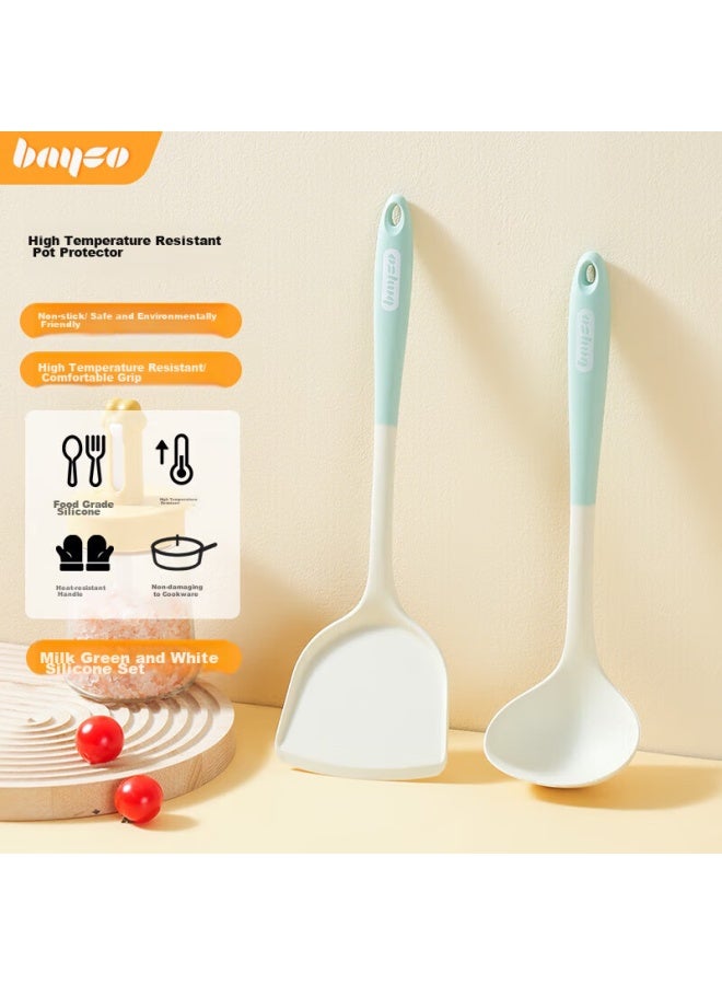Bayco Bayco Food-grade Silicone Spatula Set, Heat-resistant Spatula And Soup Ladle, Specialized For Non-stick Wok And Frying Pan Tz045  - Image 1