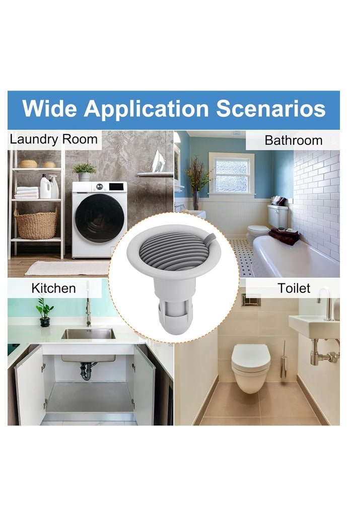 4 PCS Shower Floor Drain Backflow Preventer, Valve Sewer Anti-Odor Core Insert Drain Plug Hair Catcher for Kitchen Bathroom Balcony - Image 5