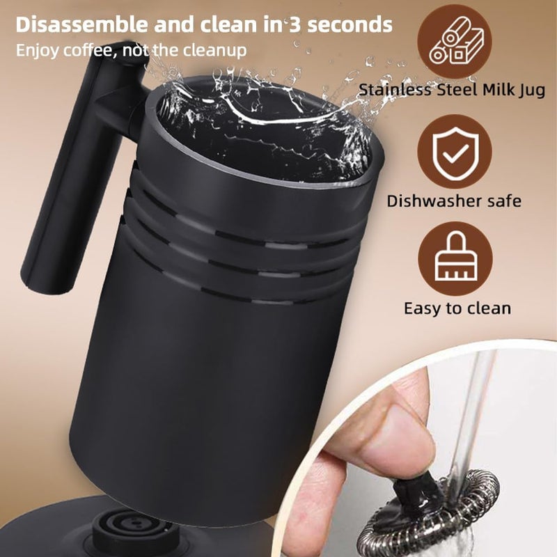 AMINAC Milk Frother Electric, 4 in 1 Milk Steamer,11.8oz/350ml Automatic Warm and Cold Frother for Coffee, Latte, Cappuccino, Macchiato, Hot Chocolate - Image 5