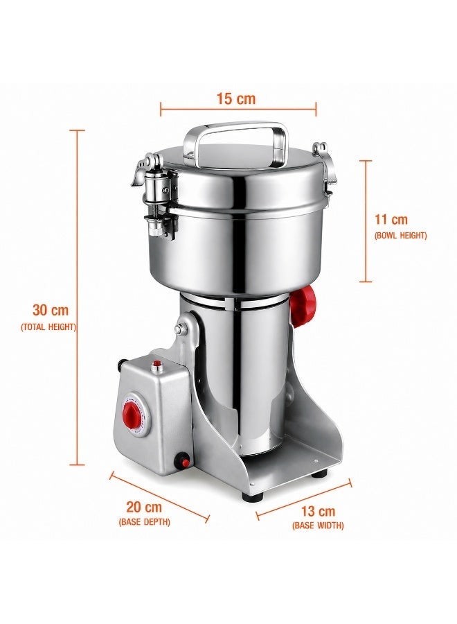 SILVER CREST Electric Powder Grinder | Stainless Steel Dry Grinding Machine | Home & Commercial Grinder for Spices, Coffee Beans, Grains, Seeds, Herbs & Dry Ingredients - Image 3