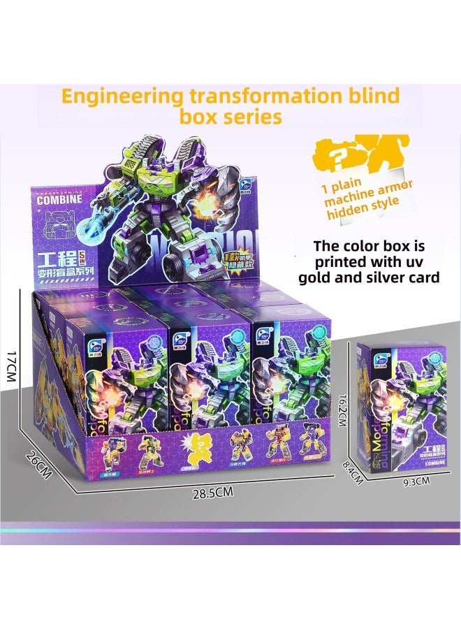 Boy Toy Deformation Mecha Engineering Fire Truck Car Model Blind Box دمية آلة هدية ألعاب تعليمية بالجملة - اللون: 91859 نموذج سيارة متحول صندوق أعمى (خذ 9 قطع وأرسل صندوقًا واحدًا) - Image 3