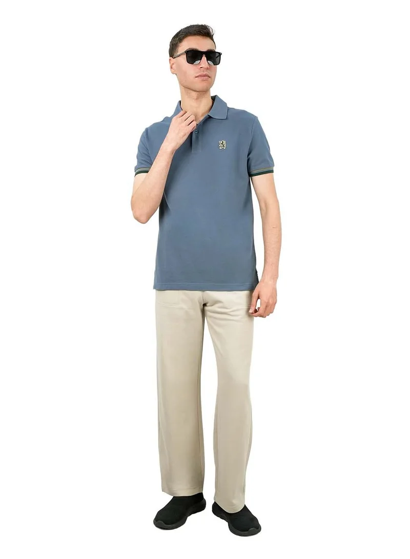 جيوردانو بولو رجالي عالي الأداء بياقة كلاسيكية مخططة وتفاصيل مطرزة