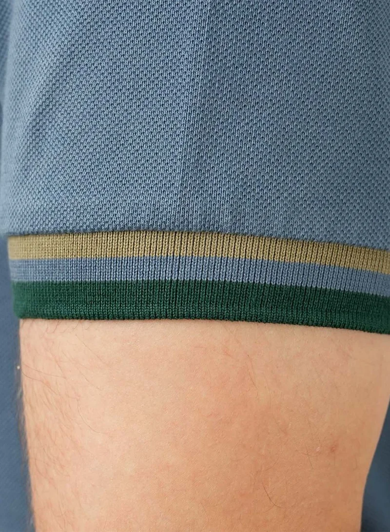 GIORDANO Men's Performance Polo: Classic Piqué, Tipped Collar, Embroidered Detail