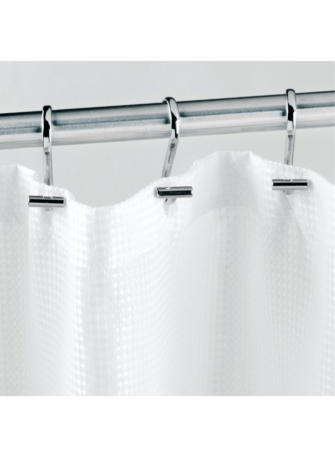 iDesign 76752 Metal T-Bar Shower Curtain Hooks Rust Resistant Rings for Kid's, Guest, Master Bathroom, 1" x 1.75" x 2.75", Set of 12, Satin - Image 4