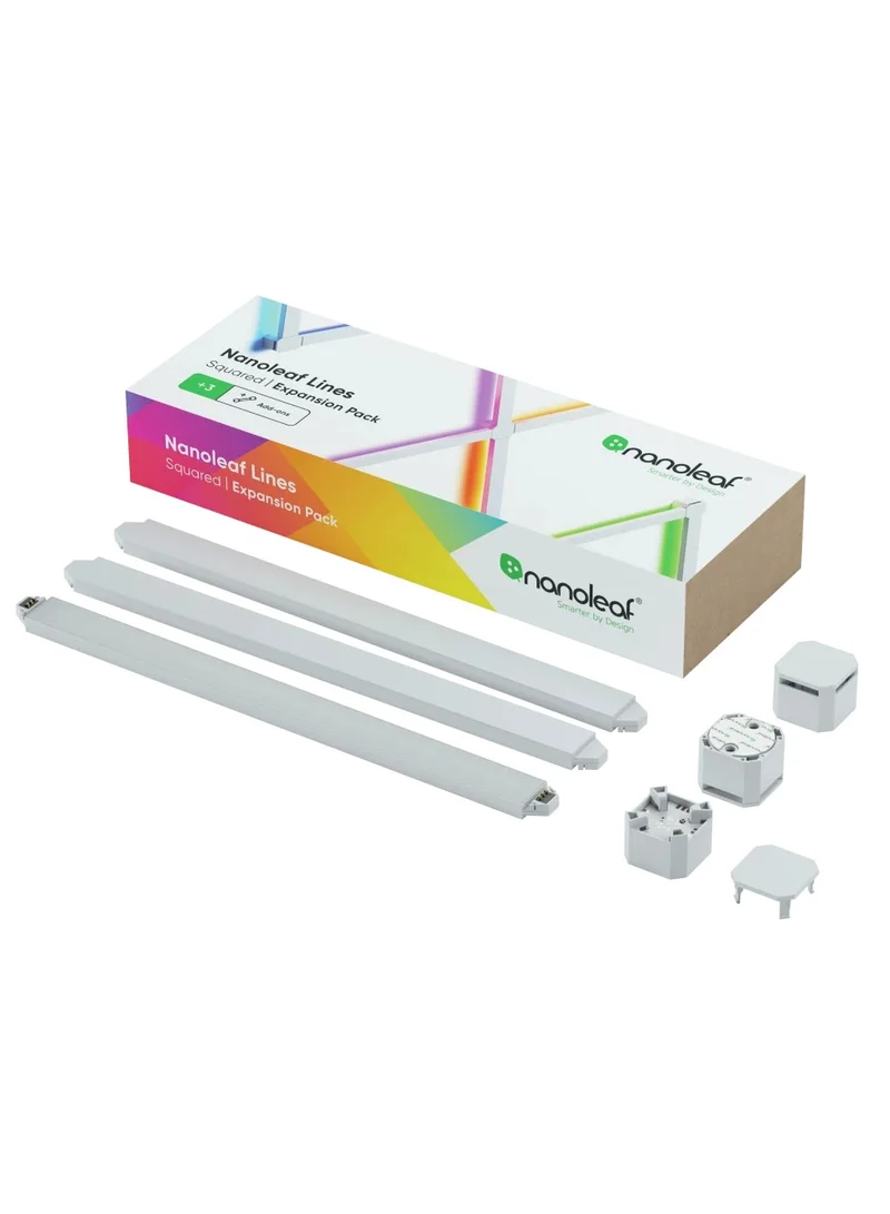 Nanoleaf Lines Squared Smart Light Expansion Kit - 3 Pack - Smart WiFi LED Light System w/ Music Visualizer, Instant Wall Decoration, Home or Office Use, 16M+ Colors, Low Energy Consumption | Gaming Lights