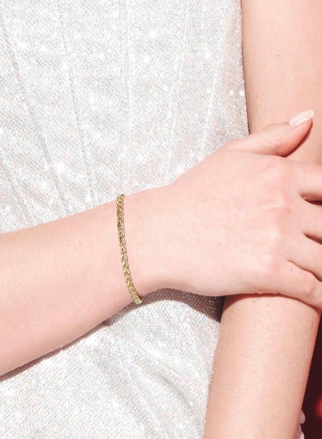 Kose Gold Bracelet for Women Trendy, 14K Gold Plated Dainty Link Chain Bracelet, Length 6.5inch (Not Included 0.6inch Removable Extension Buckle) - Image 5