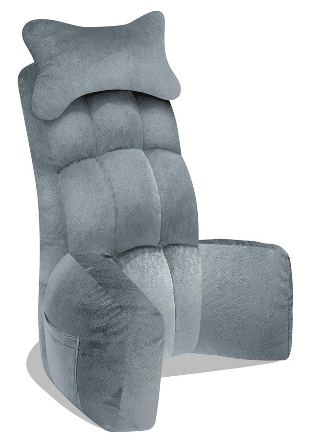 YDCEULARDOH Reading Pillow for Bed Adult - Large Bed Pillow with Arms, Supportive Back Pillow for Sitting Up in Bed for Reading, Watching TV, or Gaming - Image 1