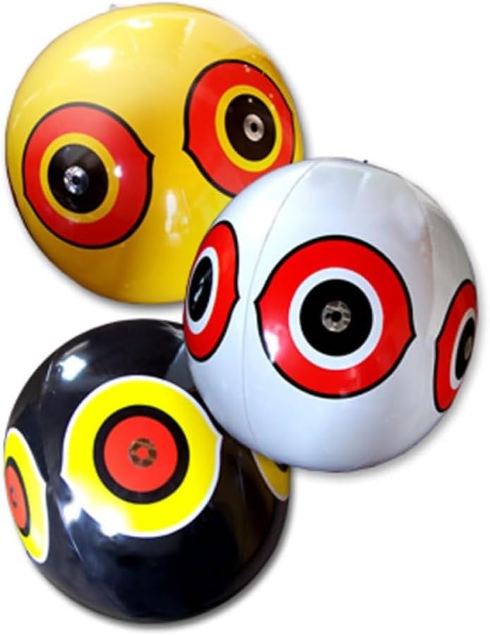 Bird-X Scare-Eye® Bird Repellent Predator Eyes Balloons - Pack of 3 (Yellow, White, Black) - Image 1