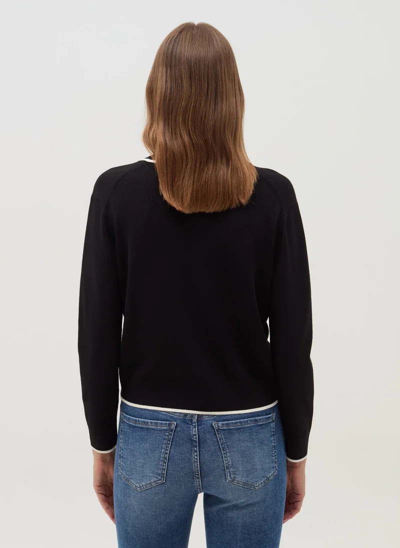 Ovs Cardigan with contrasting trim