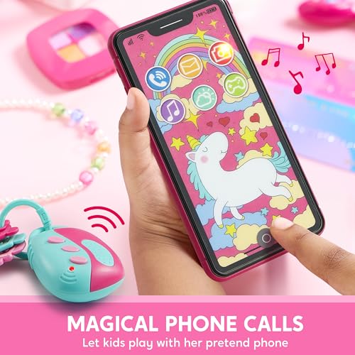 SYNCFUN Play Purse Set for Little Girls 27 PCS Princess Toy Set with Handbags Makeup Phone Wallet Jewelry Lipstick Keys for Girls 3 4 5 6 Years Old Toddlers Kids - Image 5